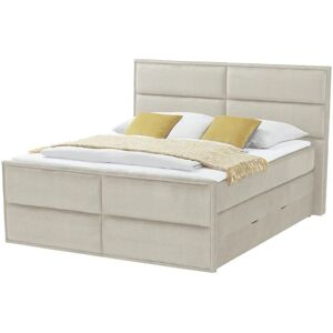 Höffner Boxspringbett mit Bettkasten Crocco ¦ beige ¦ Maße (cm): B: 157 H: 136 Image