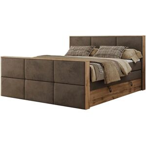 Höffner Boxspringbett mit Bettkasten Albero 2 King Duo ¦ braun ¦ Maße (cm): B: 188 H: Image