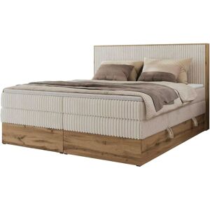Höffner Boxspringbett mit Bettkasten Wood Classic King ¦ beige ¦ Maße (cm): B: 144 H: Image