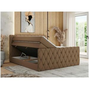 Höffner Boxspringbett mit Bettkasten Miren King Duo ¦ braun ¦ Maße (cm): B: 161 H: 110 Image 2