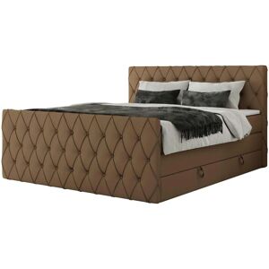 Höffner Boxspringbett mit Bettkasten Miren King Duo ¦ braun ¦ Maße (cm): B: 161 H: 110 Image
