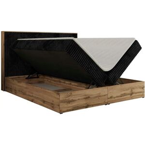 Höffner Boxbett mit Bettkasten Wood Classic ¦ schwarz ¦ Maße (cm): B: 144 H: 120 Image 2