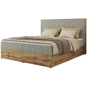 Höffner Boxbett mit Bettkasten Wood Classic ¦ beige ¦ Maße (cm): B: 144 H: 120 Image