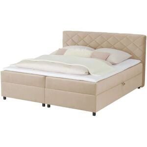 Höffner Boxbett mit Bettkasten Vegas II ¦ beige ¦ Maße (cm): B: 186 H: 104 Image