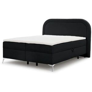 S-STYLE Boxbett mit Bettkasten Bouclé-Stoff Sonna ¦ schwarz ¦ Maße (cm): B: 160 Image