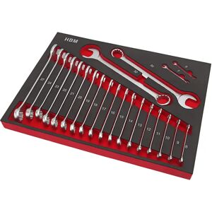 HBM Professional 22-teiliger Ringschlüsselsatz mit Schaumstoffeinlage Image