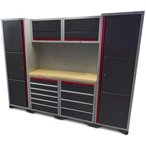 HBM modulares Profi Werkstattsystem deluxe, 9-teilig, schwarz-rot Image