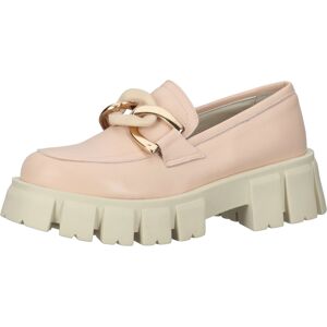 LAZAMANI Damen Echtleder Halbschuhe mit zweifarbiger Gliederkette auf Spann Plateau-Slipper 55.082 Rosa - weiblich - Size: 40 Image