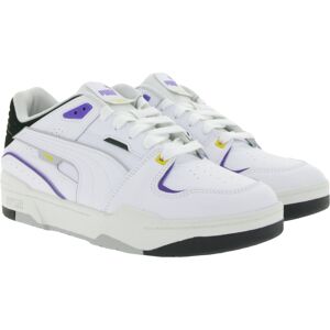 PUMA SLIPSTREAM Echtleder-Schuhe im Retro-Vibe Freizeit-Sneaker mit farbigen Akzenten Schnür-Schuhe 39326602 Weiß/Lila - weiblich - Size: 42 Image