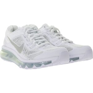 NIKE Air Max 2013 Kinder Sneaker Mädchen und Jungen Turnschuhe mit Air-Dämpfung 555426-101 Weiß/Silber - neutral - Size: 39 Image