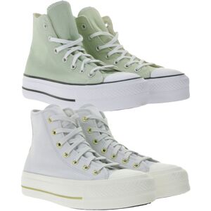Converse Chuck Taylor All Star Lift Platform Damen Schuhe High Top Chucks mit SmartFOAM-Einlegesohle Retro-Sneaker A03541C in Grün oder A08237C in Grau - weiblich - Size: 41 1/2 Image