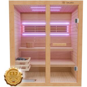 Dewello Finnische Traditionelle Sauna TOFINO 160cm x 150cm Image