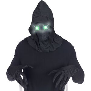 Widmann Gesichtslose Maske mit grün leuchtenden Augen Wir machen Party.de Schwarz OS Image