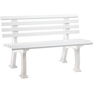 Parkbank aus Kunststoff, mit 9 Leisten, Breite 1200 mm, weiß kaiserkraft Image