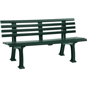 Parkbank aus Kunststoff, mit 9 Leisten, Breite 1500 mm, moosgrün kaiserkraft Image