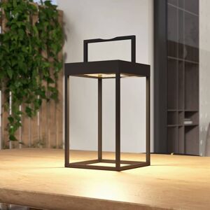 Lucande LED-Solarleuchte Lynzy, 38cm, schwarz, Metall, IP65 Lynzy Lucande, dimmbar, schwarz, Aluminium, Modern, Solarleuchten Image