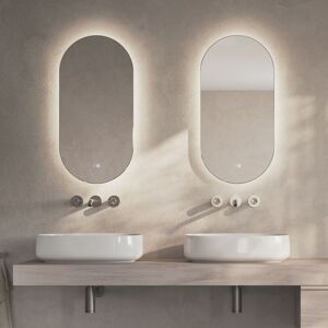 ALLUVION Aurora Lichtspiegel B: 40 x H: 80 cm, oval, mit umlaufender LED-Beleuchtung, direkt + indirekt Image 2