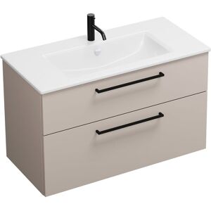 burgbad Eqio Waschtischkombination mit Keramik-Waschtisch Slim, 102 cm, mit Stangengriff G0234 Image