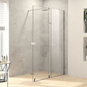 HÜPPE Xtensa pure Walk-In Gleittür mit festem Segment 120 cm, Anschlag rechts Image