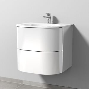 Sanipa 4balance Glas-Waschtisch + Waschtischunterbau 60 cm mit 2 Auszügen Image