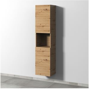 Sanipa 3way Hochschrank mit 2 Türen und 1 offenem Fach, Eiche Natural-Touch SM11685 Image