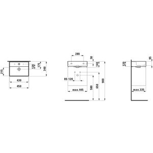 LAUFEN Handwaschbecken Kartel 340x450x140 H8153304001041 Image 2