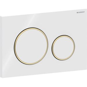 Geberit Betätigungsplatte Sigma20, für 2-Mengen-Spülung weiß / vergoldet / weiß, 115882KK1 115882KK1 Image