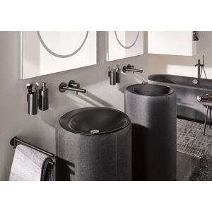 Herzbach design ix pvd Waschtisch Wandarmatur 80 gerader Auslauf 210 black, Black Steel, 21.139754.1 21.139754.1.40 Image 2