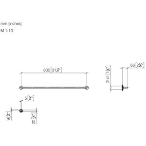 Dornbracht Badetuchhalter SERIENSPEZIFISCH 83080979 Chrom 83080979-00 Image 2