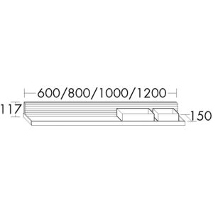 Burgbad Wandboard Fiumo 117x1200x150 Graphit Softmatt, ACDX120F3958 ACDX120F3958 Image