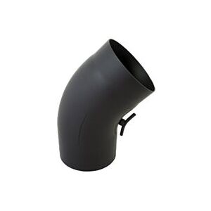Bertrams Bogen 05BG45-150T 45°, Ø 150 x 2 mm, glattgezogen, mit Tür, schwarz Image