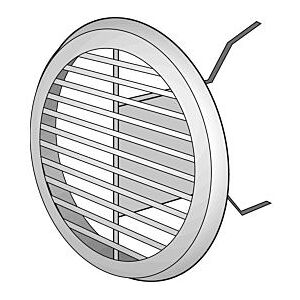 Helios Lüftungsgitter LGR 150  60338 Metall, DN 125-150, weiß Image