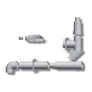 Wolf Paket Abgasleitung 2651501Z01 Ø 80/125, bis 50kW, für Fassade Image