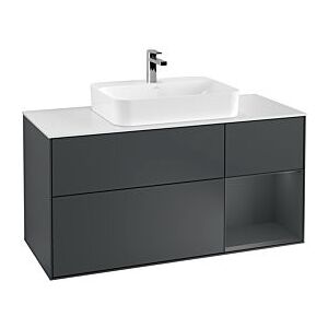 Villeroy und Boch Finion Waschtischunterschrank G421HGHG 120cm, Abdeckplatte white matt, Emotion, Regal rechts Midnight Blue matt, Midnight Blue Matt Lacquer Image