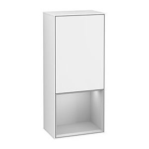 Villeroy und Boch Finion Seitenschrank G550GJGF 41,8cm, rechts, Emotion, Regal unten Light grey matt, Glossy white lacquer Image