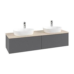 Villeroy und Boch Villeroy & Boch Antao Waschtischunterschrank 1600x360x500mm L39153GK mit Beleuchtung mit Struktur FK/AP: GK/3 Image