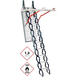 Minka Bodentreppe Type 18 Small brandhemmend 140x70cm Deckenöffnung U-Wert 1,3 W/m2K 315-340cm Raumhöhe Image