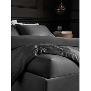 Next Charcoal Grey 300 Thread Count Collection Luxe 100% Cotton Deep Fitted Sheet Image
