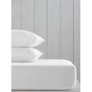 Next White Cotton Rich Fitted Deep Fitted Bed Sheet Image