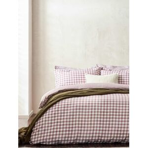Yard Yard Berry Barton Check 100% Cotton Gingham Style Duvet Cover Set Image