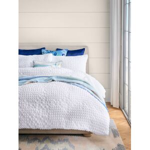 Next White Mini Seersucker Suppersoft Duvet Cover and Pillowcase Set Image
