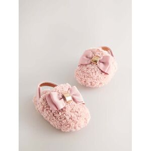 Baker by Ted Baker Baker by Ted Baker Baby Girls Faux Fur Trim Padders Mules Image