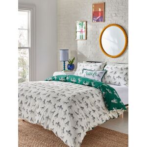 Novogratz Novogratz Green Zebras in Love 100% Cotton Duvet Cover and Pillowcase Set Image