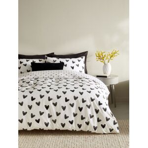 Next Black/White Reversible Duvet Cover and Pillowcase Set Image