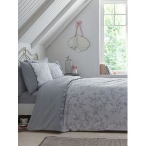 Dreams & Drapes Dreams & Drapes Grey Kristen Frill Detail Duvet Cover Set Image