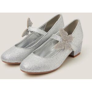 Monsoon Monsoon Silver Butterfly Strap Glitter Heels Image