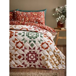 Catherine Lansfield Catherine Lansfield gesteppte Tagesdecke mit geometrischem Herbst-Patchworkmuster Image