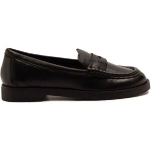 Off The Hook Off The Hook Black Hermoine Slip On Formal Leather School Shoes Image