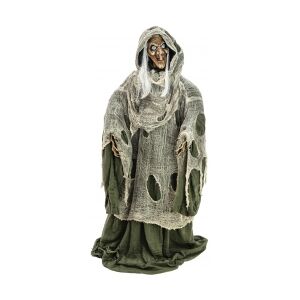 Halloween Dekoration, Animeret Figur med Lys- og Lydeffekter, Heks, 14 heks grøn Image