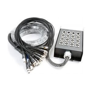 StageBox Multikabel 12-input / 4-output XLR, 30 meter slange scene stage snake Image